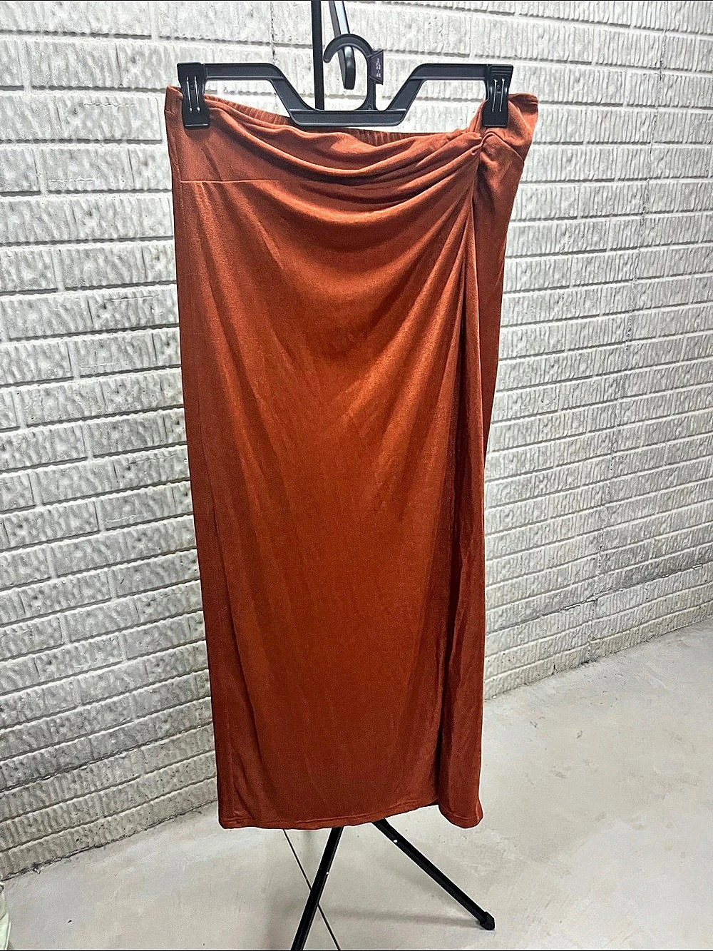 Cupshe Draped Midi Skirt in Brown Size Large NWT